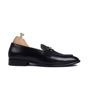 Penny Matt Black Suede Uper Leather Loafer