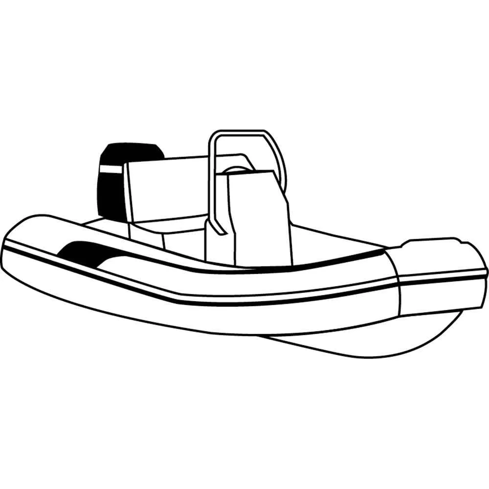 Performance Poly-Guard Styled-to-Fit Boat Cover f/11.5' Blunt Nose Inflatable Boats w/Center Console - Grey