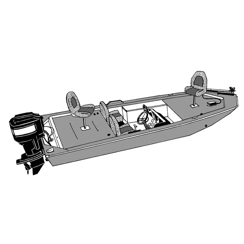 Performance Poly-Guard Styled-to-Fit Boat Cover f/16.5' Jon Style Bass Boats - Grey