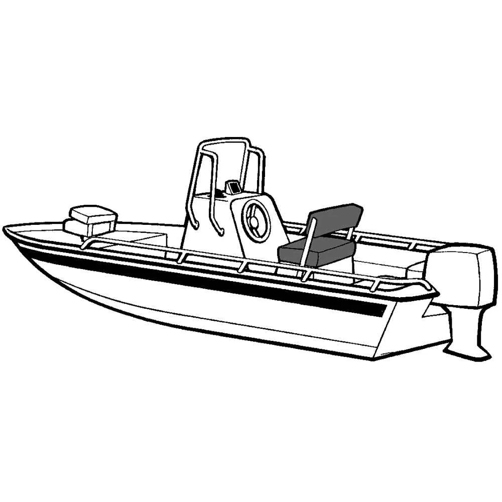 Performance Poly-Guard Styled-to-Fit Boat Cover f/19.5' V-Hull Center Console Shallow Draft Boats - Grey