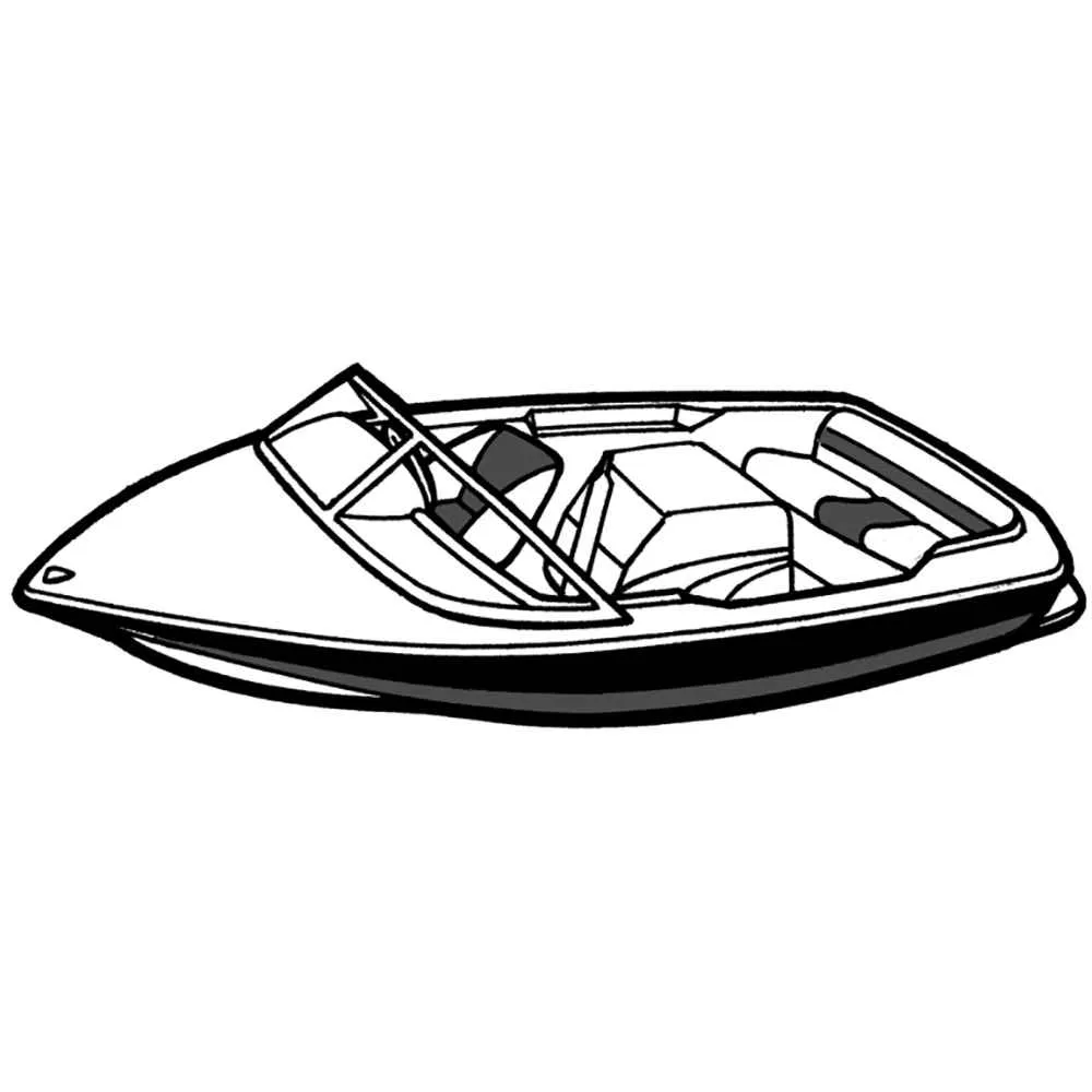 Performance Poly-Guard Styled-to-Fit Boat Cover f/20.5' Tournament Ski Boats - Grey