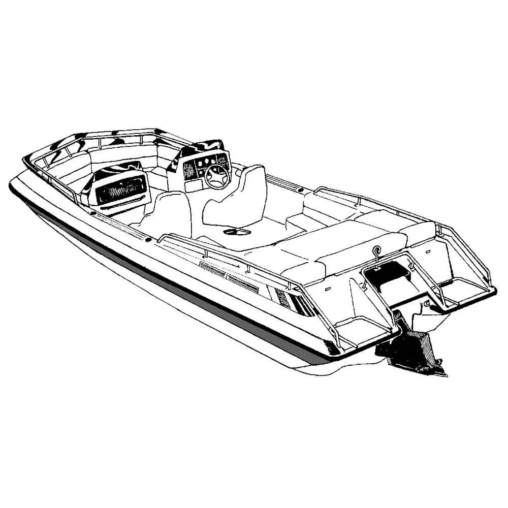 Performance Poly-Guard Styled-to-Fit Boat Cover f/21.5' Sterndrive Deck Boats w/Low Rails - Grey