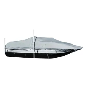 Performance Poly-Guard Styled-to-Fit Boat Cover f/25.5' Sterndrive Deck Boats w/Walk-Thru Windshield - Grey