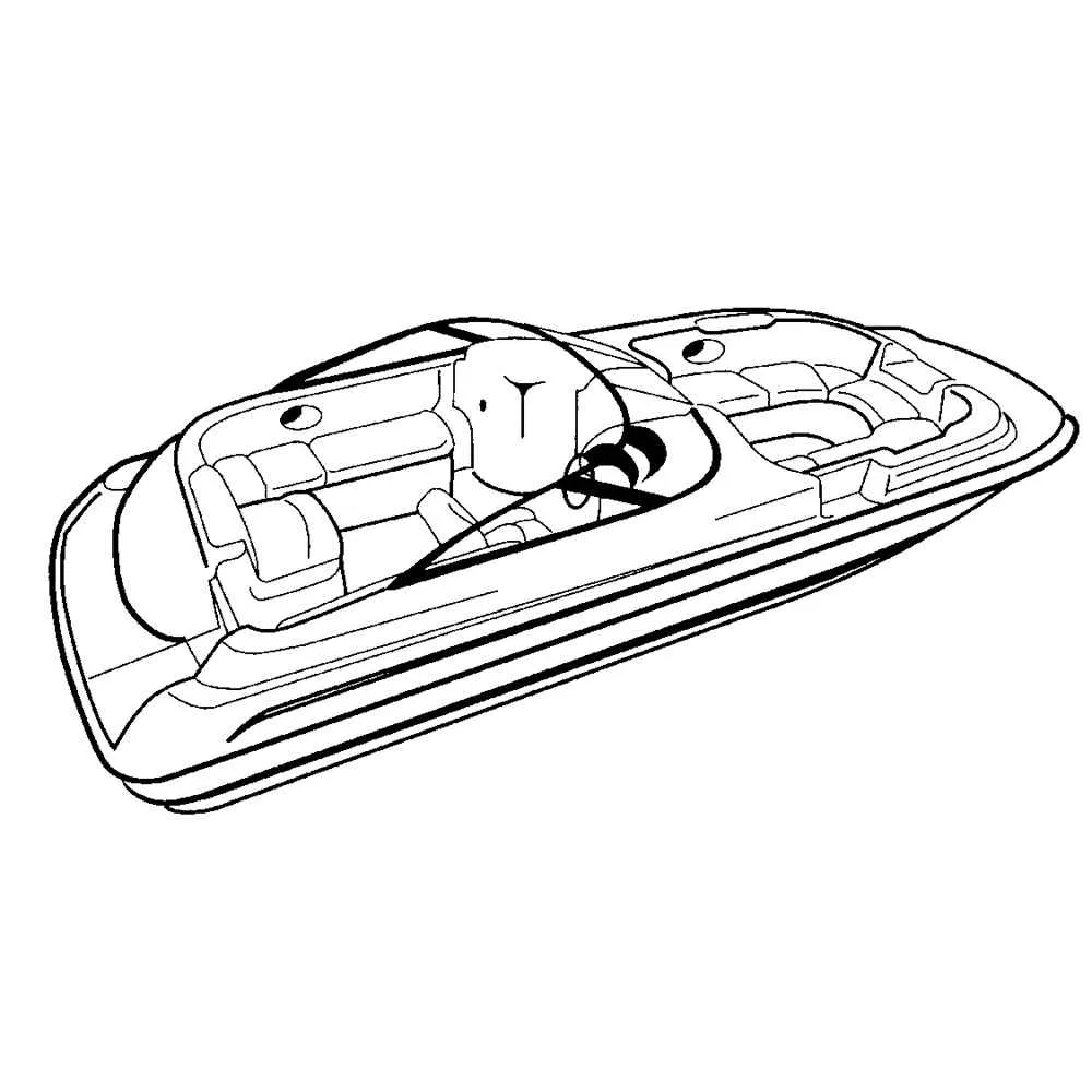 Performance Poly-Guard Styled-to-Fit Boat Cover f/25.5' Sterndrive Deck Boats w/Walk-Thru Windshield - Grey