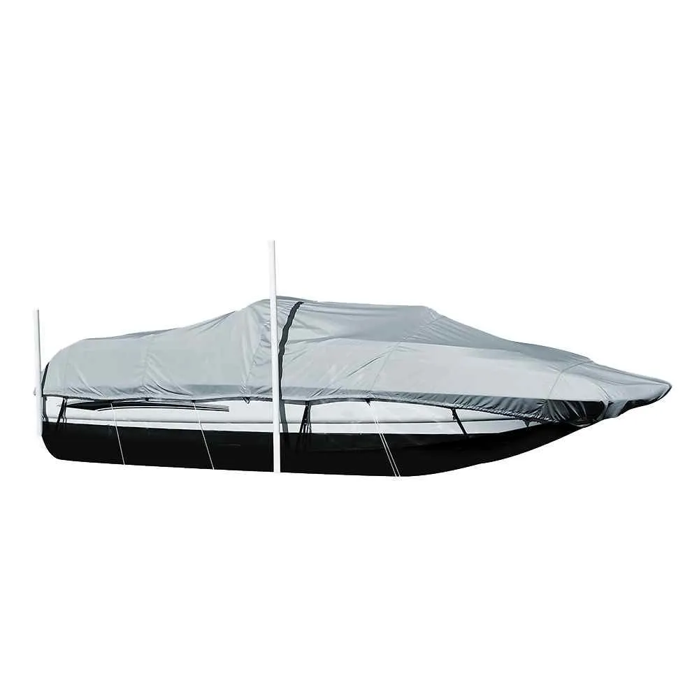Performance Poly-Guard Styled-to-Fit Boat Cover f/25.5' Sterndrive Deck Boats w/Walk-Thru Windshield - Grey