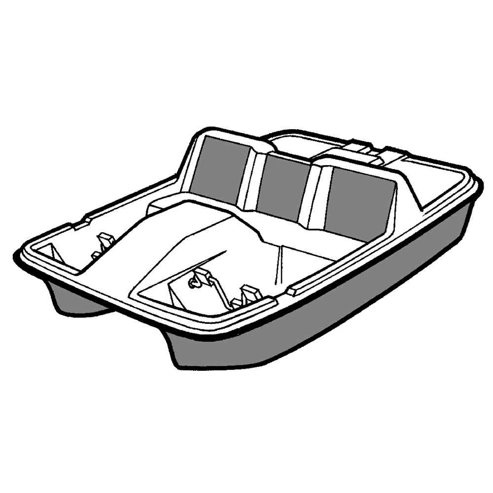 Performance Poly-Guard Styled-to-Fit Boat Cover f/7'8" 5-Seater Paddle Boats - Grey