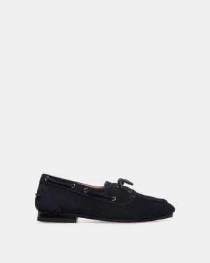 Plume Loafer in Blue Suede