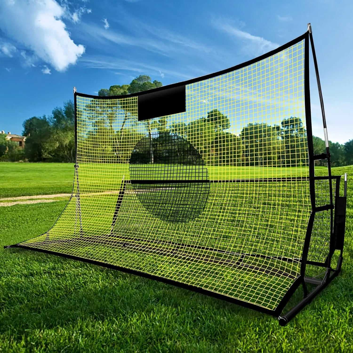 Portable Soccer Rebounder Net, 2 in 1 Soccer Goal Net for Passing and Volley, Soccer Trainer for Team or Solo Training, Soccer Practice Equipment,7ft*4ft