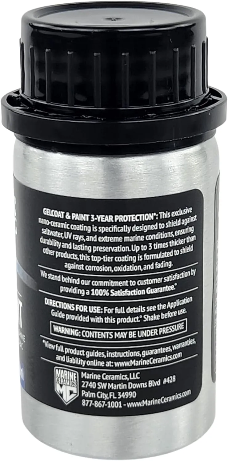 Professional Gelcoat & Paint Ceramic Coating (50ml) / 3-Year Superior Protection / 2-3x Thicker & More Durable / 1 Coat Application, Quick & Easy/High Gloss, UV & Salt Defense