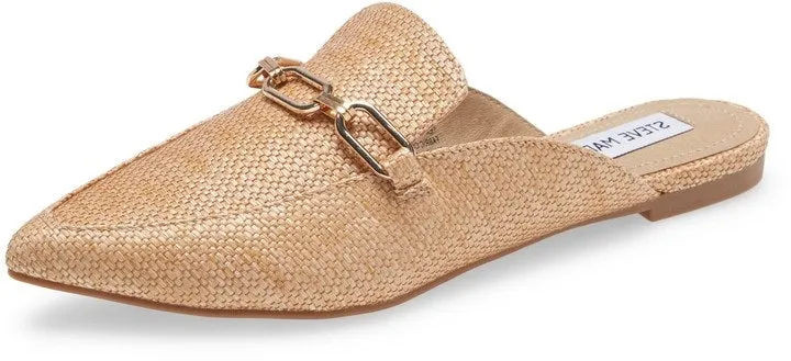 Raffia Madden Steve Toe Faraway Pointed Detailed Slip Mule On Client-focused service Chain Door-to-door