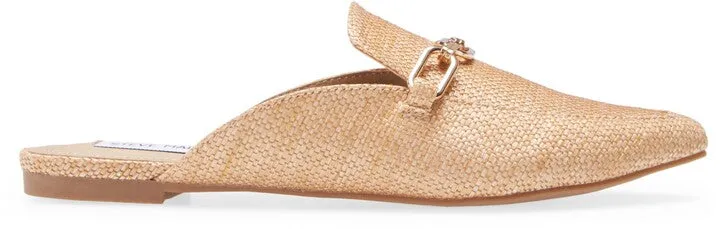 Raffia Madden Steve Toe Faraway Pointed Detailed Slip Mule On Client-focused service Chain Door-to-door