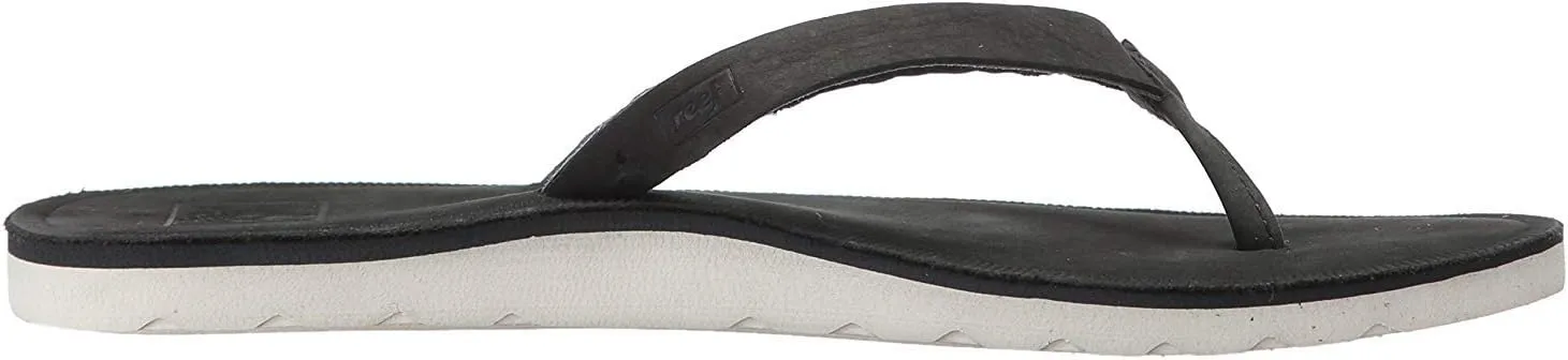Reef Womens Sandal Voyage Sunset | Premium Real Leather Flip Flops for Women With Soft Cushion Footbed | Waterproof