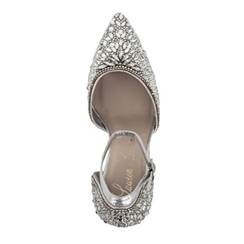 Reliable customer support Strap Embellished Rose Dress SILVER d'Orsay Pumps Crystal Lorraine Lauren Season clearance Ankle