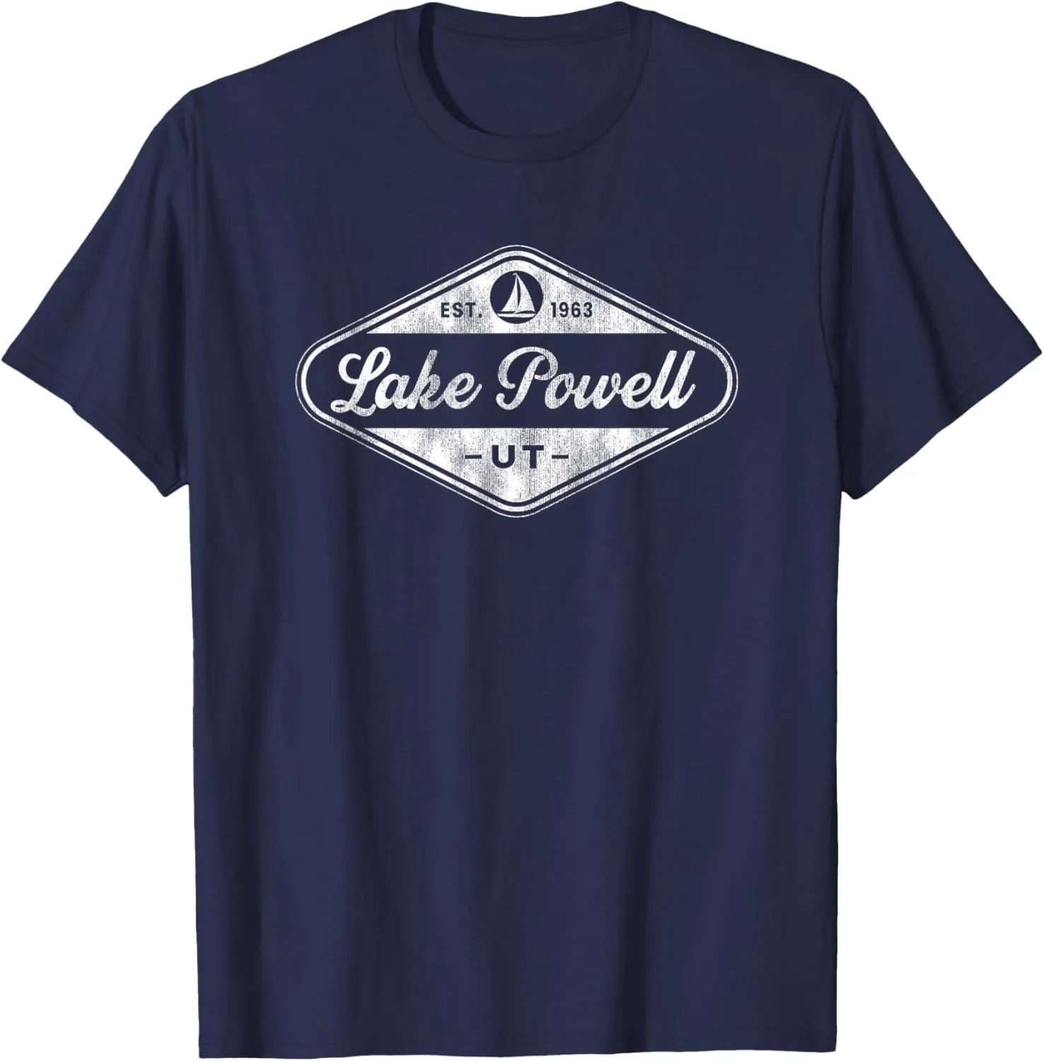Retro Lake Powell Arizona Vacation Fishing Boat Souvenir T-Shirt