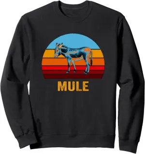 Retro Vintage Style Sunset Mule Sweatshirt