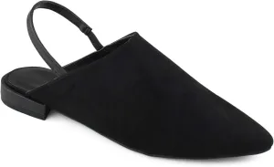 RF ROOM OF FASHION Women's Pointed Toe Slingback Mule Slide in Flats (Black-D1, Size 6.5)