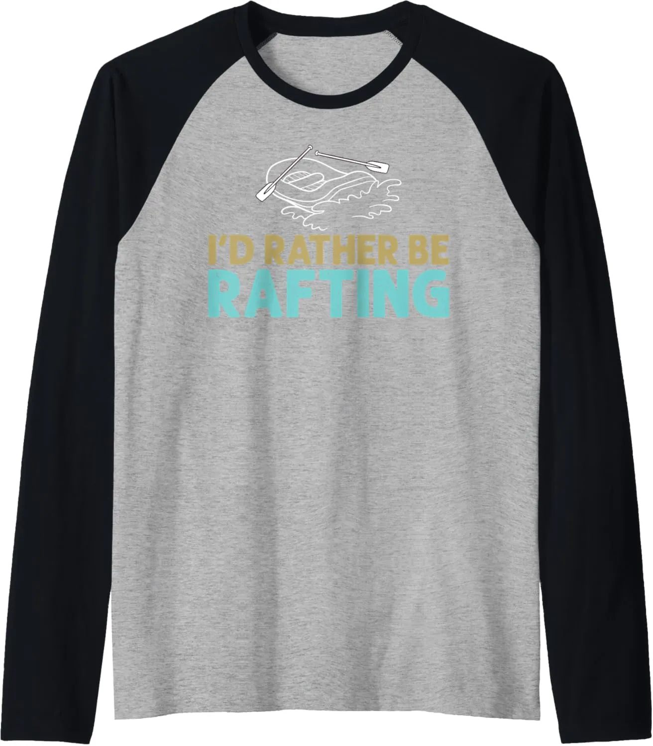 River Boat Grand Canyon Water Paddle Raglan Baseball Tee