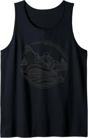 River Rafting Adventure Design, Paddle and Nature boat Tank Top
