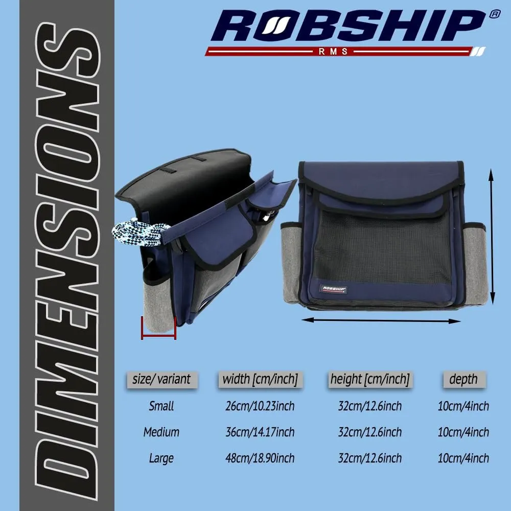 Rope Bag, Mesh Pocket, MK2, Navyline, Small - Durable Storage and Boating Solution for Ropes and Accessories