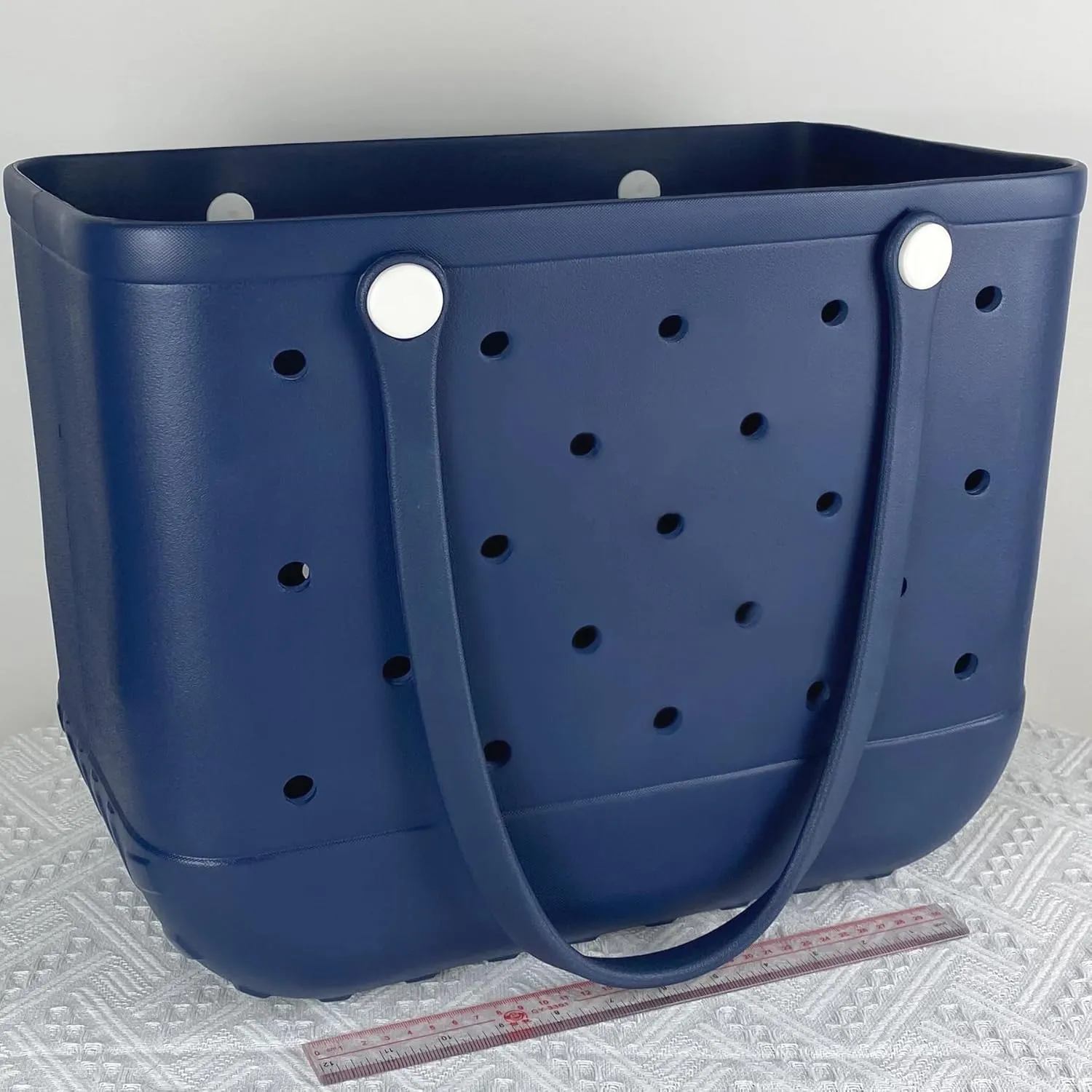 Rubber Beach Bag Waterproof Washable Tip-Proof Durable Tote Bag for Beach Pool Sports Modern Versatile Rubber Tote