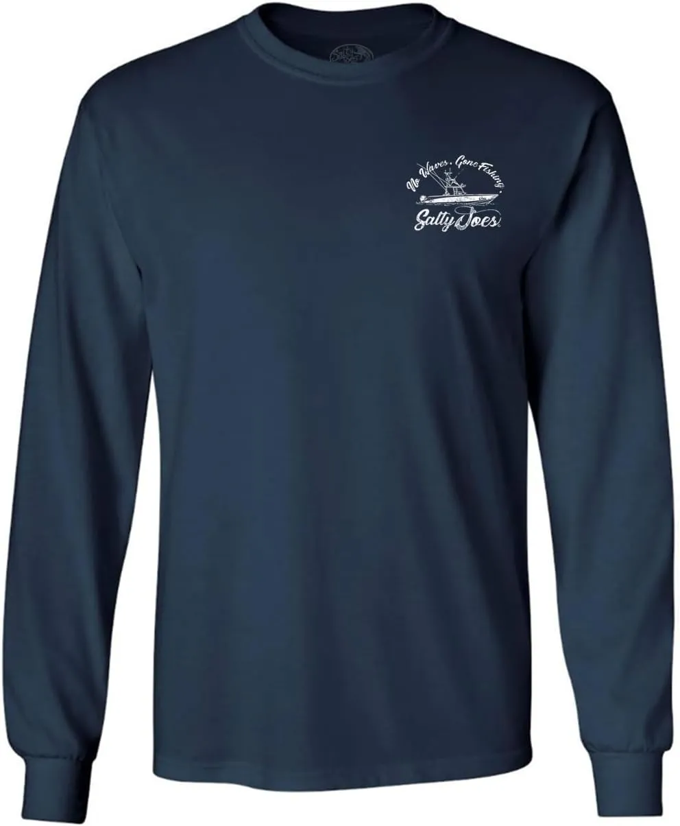 SALTY JOES Men's Fishing Boat Logo Heavy Long Sleeve Tees