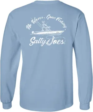 SALTY JOES Men's Fishing Boat Logo Heavy Long Sleeve Tees
