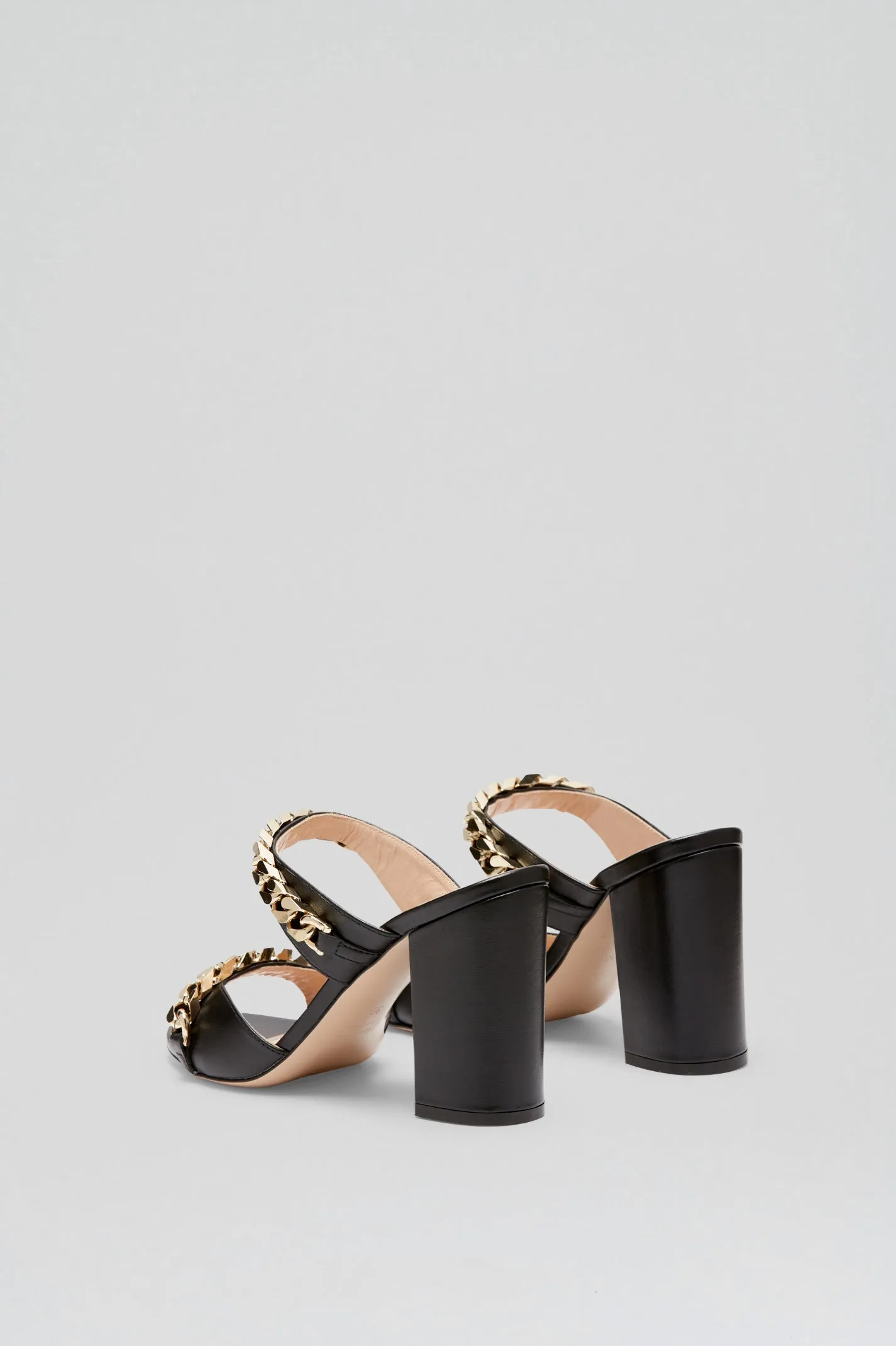 SANDAL WITH CHAINS DETAIL 9.5 - BLACK