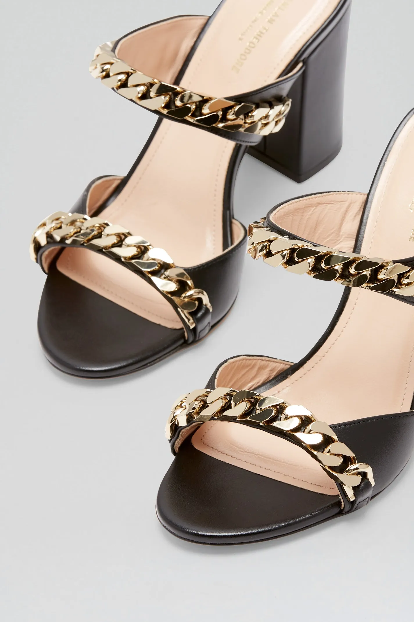 SANDAL WITH CHAINS DETAIL 9.5 - BLACK