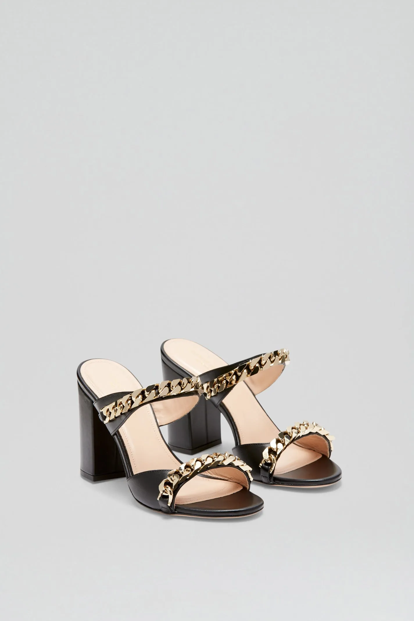 SANDAL WITH CHAINS DETAIL 9.5 - BLACK