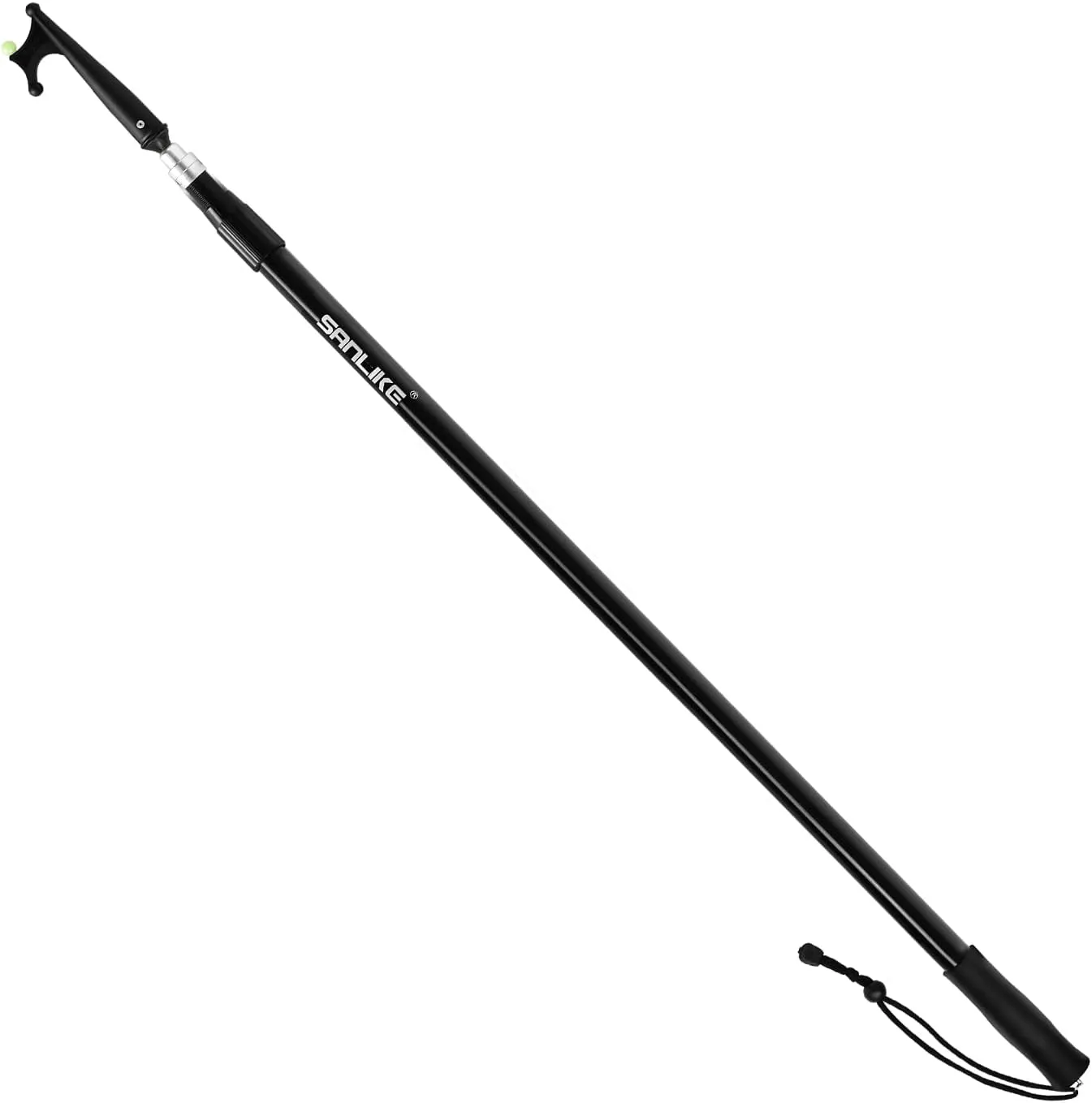 SANLIKE Boat Hooks for Docking Telescoping Extension Pole Hook with Luminous Bead, Lightweight Floating, Non-Slip Rubber Handle, Durable & Rust-Resistant
