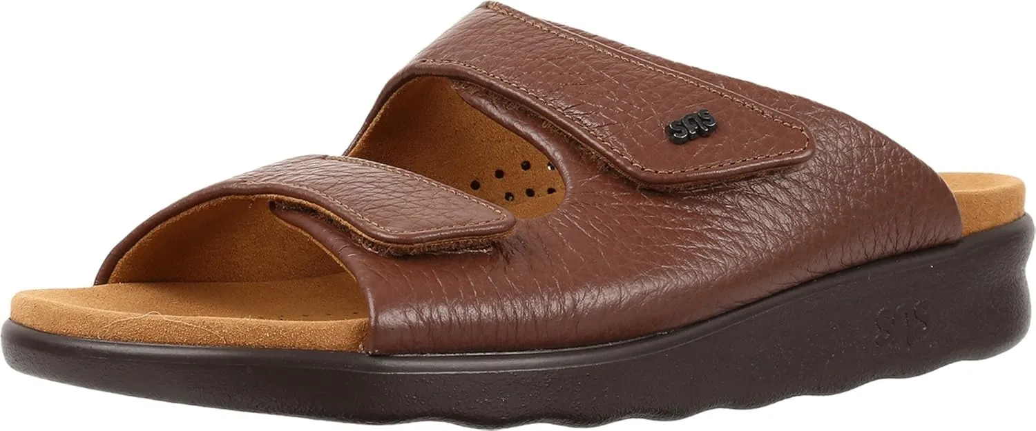 SAS Cozy Adjustable Comfort Slide Sandal Amber 9 WW - Double Wide (D)