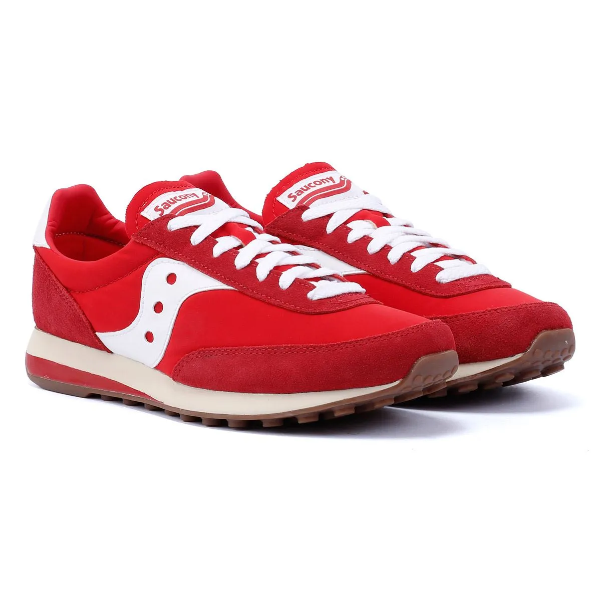 Saucony Trainer 80 Red/White Trainers