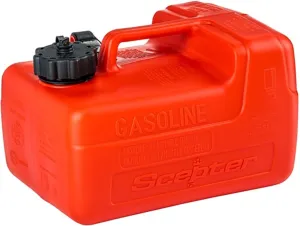 Scepter 3.2 Gallon Portable Marine Gas Can, Boat Fuel Tank with 2-Way Vented Cap, Built-In Fuel Gauge and Pick-Up, Top Handle, EPA & CARB Compliant, Underseat Design, 14"L x 10.5"W x 9"H (08576)