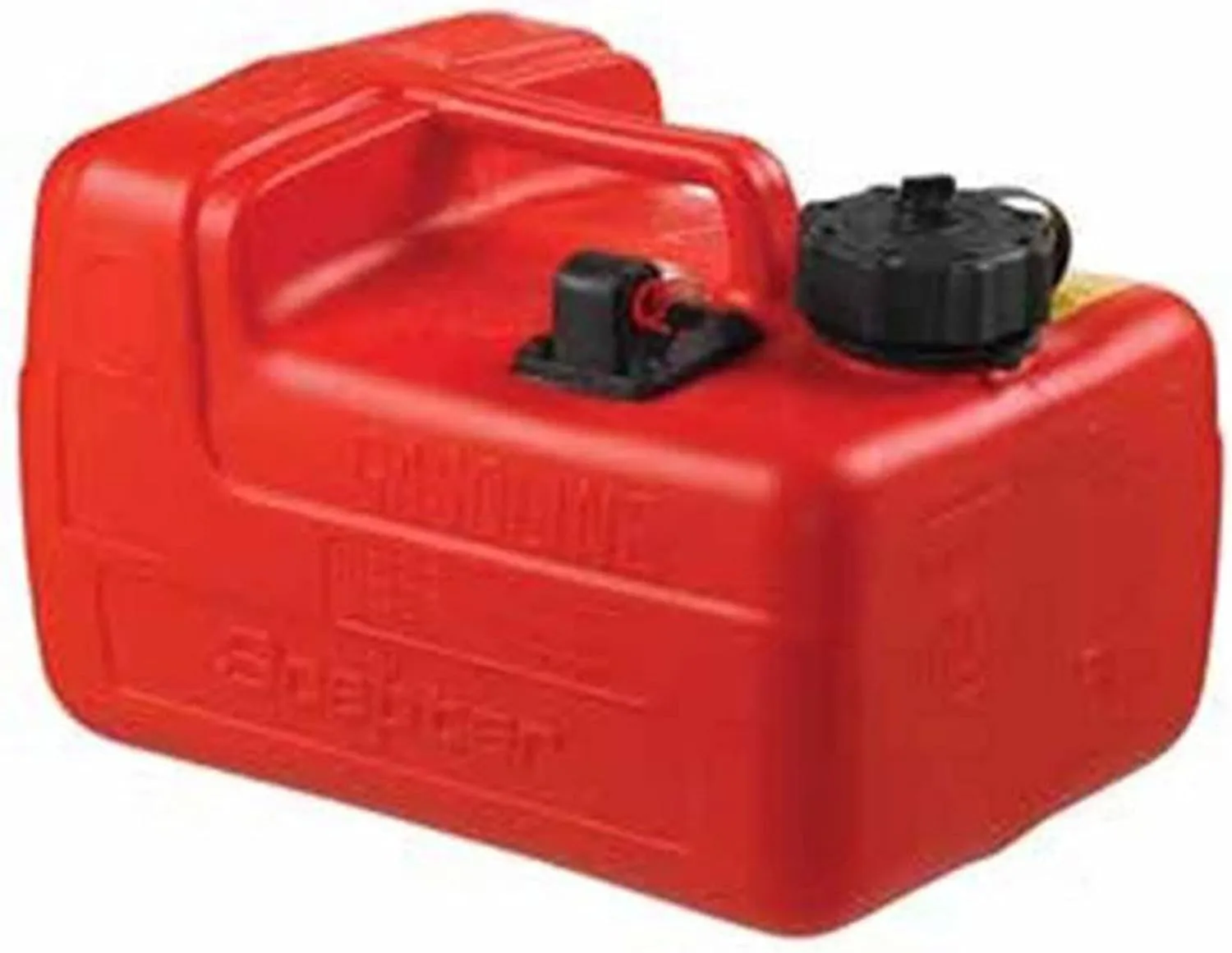 Scepter 3.2 Gallon Portable Marine Gas Can, Boat Fuel Tank with 2-Way Vented Cap, Built-In Fuel Gauge and Pick-Up, Top Handle, EPA & CARB Compliant, Underseat Design, 14"L x 10.5"W x 9"H (08576)