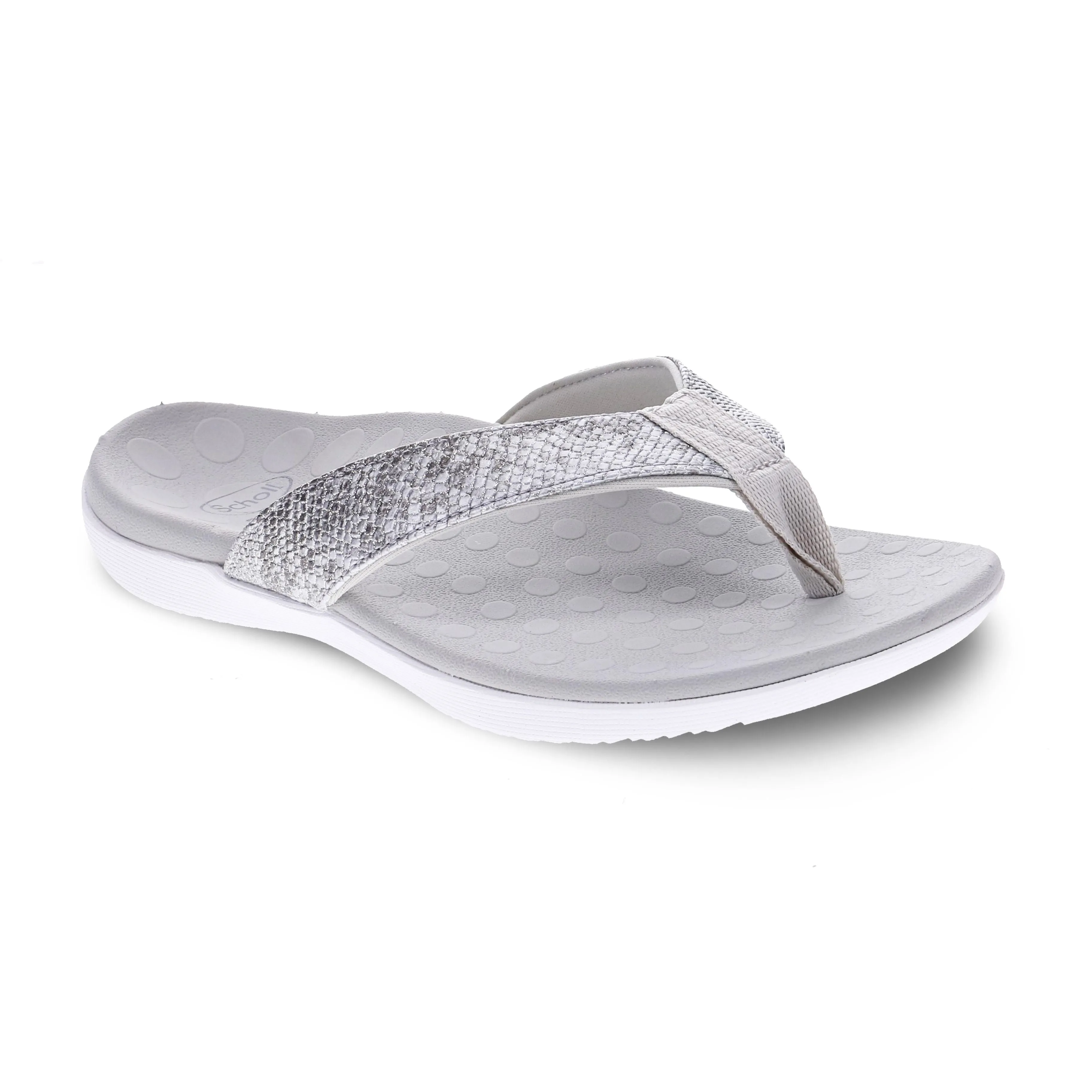 Scholl Sonoma Shimmer Thongs Silver