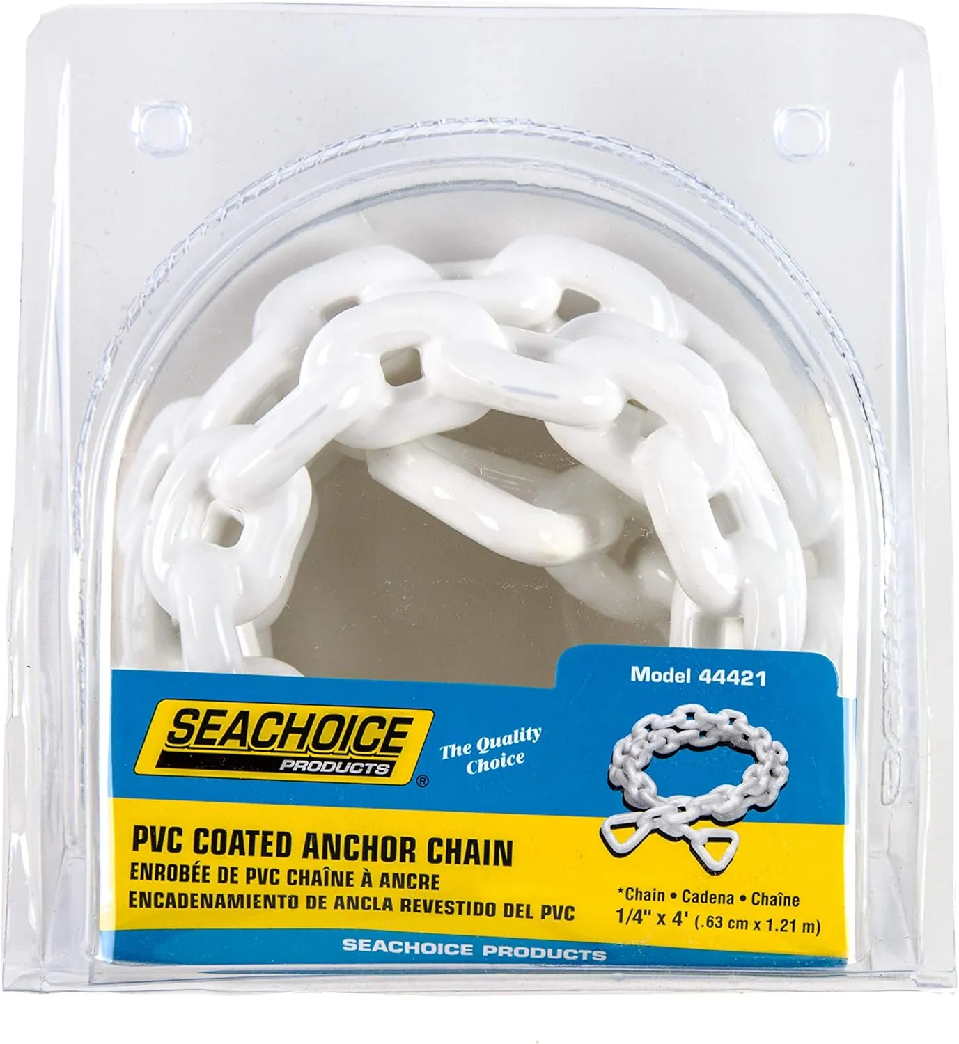 Seachoice Boat Anchor Chain, PVC, White or Black, Various Sizes