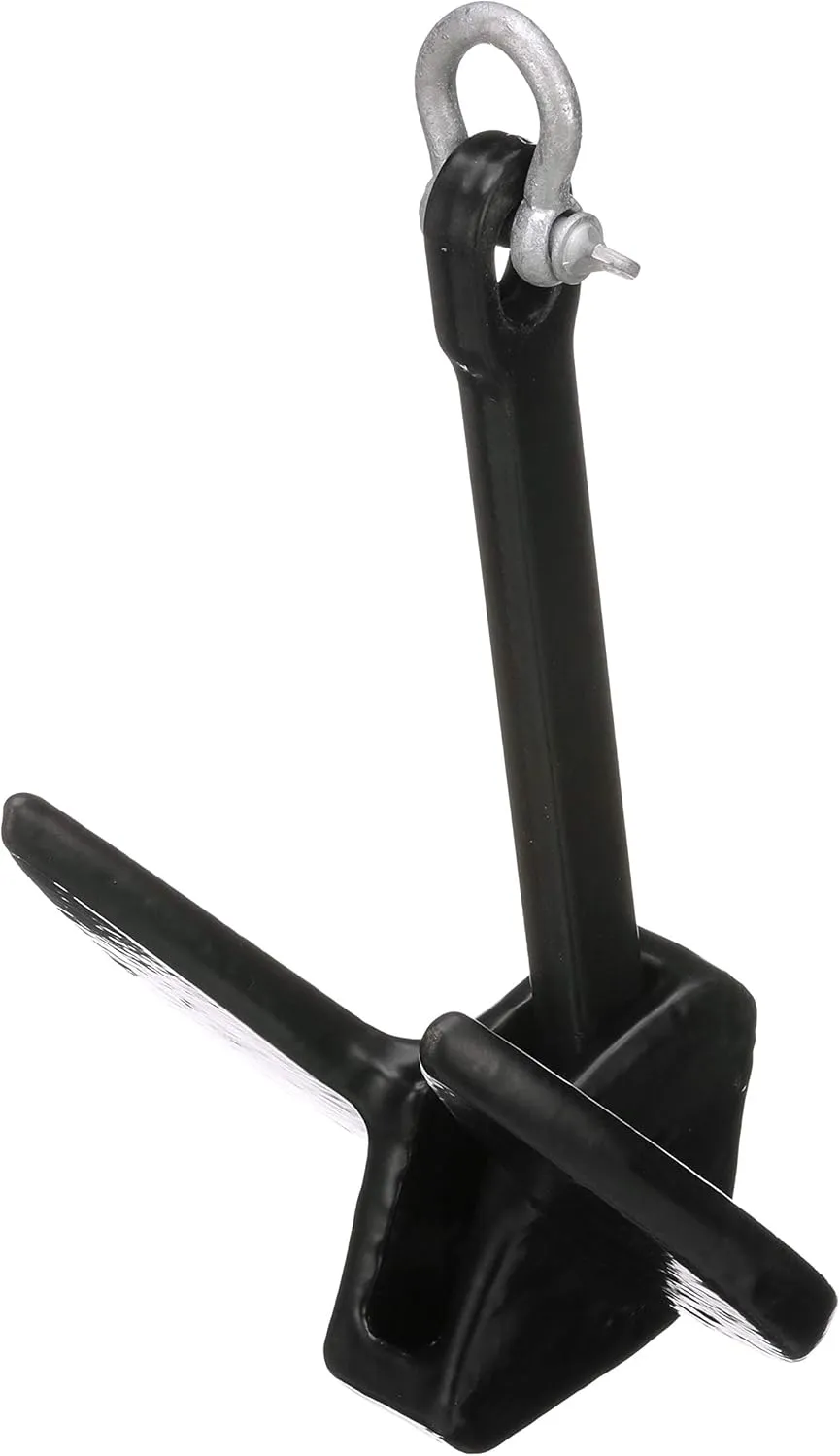 Seachoice Navy Anchor – Cast Iron – Use In Gravel, Stone and Shale Bottoms – Aluminum-Plated – Multiple Sizes