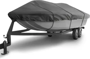 Seal Skin Covers Trailerable Whaler Boat Cover, Heavy-Duty & Waterproof Cover Fits up to 13' L & 68" W, UV-Resistant, Secure Fit with Straps, Ideal for Boston Whaler, Carolina Skiff, Mako & Wellcraft