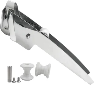 SHENGHUISS 316 Stainless Steel Hinged Self Launching Bow Anchor Roller with pivoting Dual-Roller Anchor Pivoting Head Bow Rollers for Boats