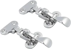 Ship Fittings Deck Lock Hasp 316 Stainless Steel Lockable Hold Down Clamp Latch Fastener Mirror Polish for Marine Boat Marine Hardware(110mm-1PCS)