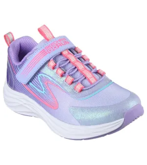 Skechers Girls Purple Glitter Mesh Slip On Trainer Go Run Accelerate - 303920L