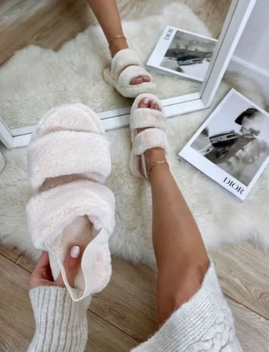 Slippers Mule Faux Worldwide shipping Fur On-time delivery