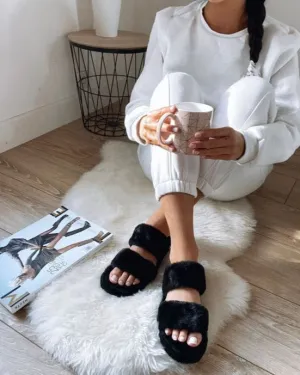 Slippers Mule Faux Worldwide shipping Fur On-time delivery