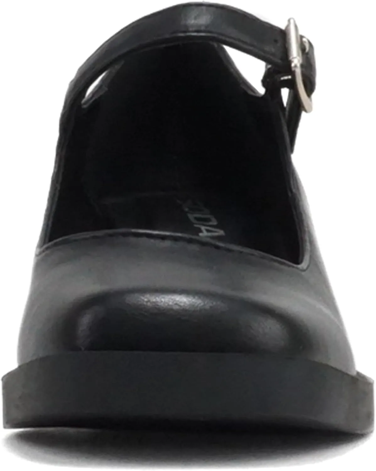 Soda Lance ~ Women Fashion Classic Mary Jane Pump Rounded Square Toe Low Block Heel Shoe