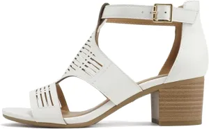 Soda “Norway” ~ Women Open Toe Closed Back Counter Cutout Upper Low Block Heel Sandal with Adjustable Ankle Strap