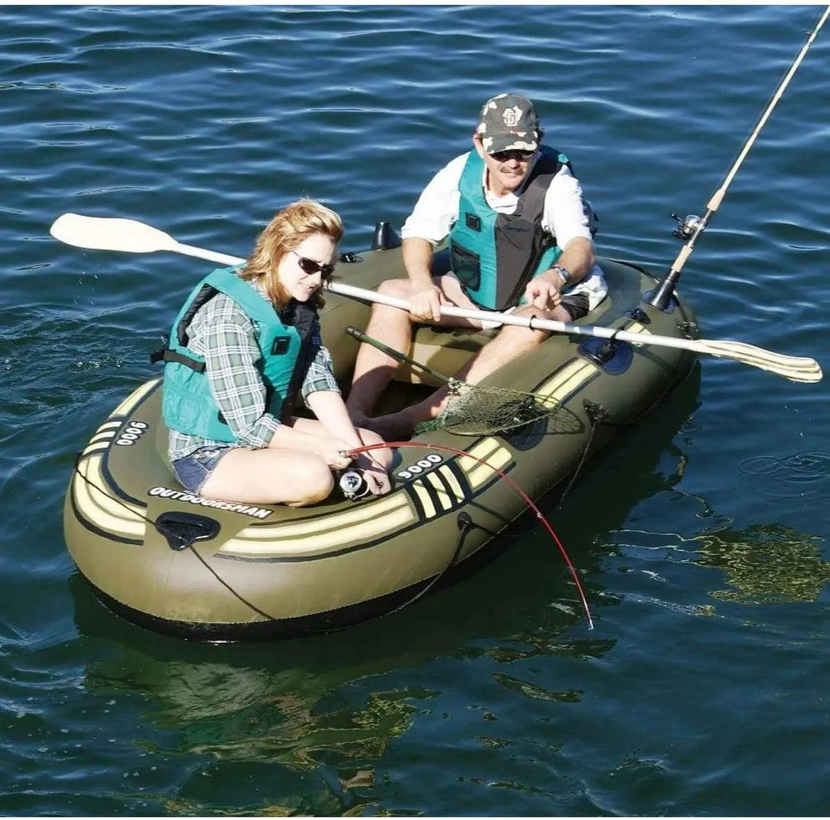 Solstice by Swimline Outdoorsman 9000 Fishing Boat, Green, one Size (31400)