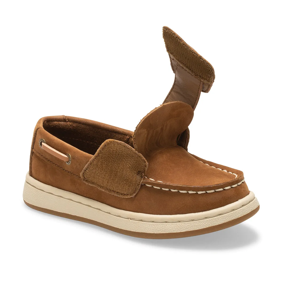 Sperry Cup II Kid's Jr Boat Shoe - Brown Leather