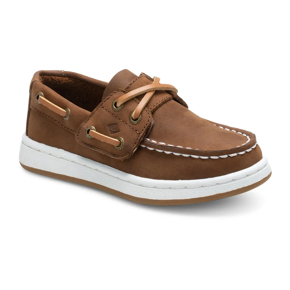 Sperry Cup II Kid's Jr Boat Shoe - Brown Leather