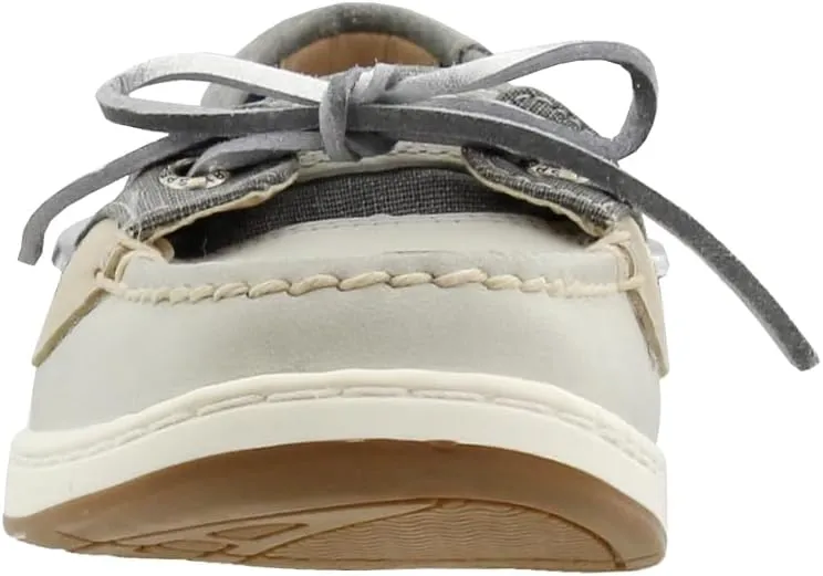 Sperry Womens Angelfish Linen Boat Flats Casual - Grey