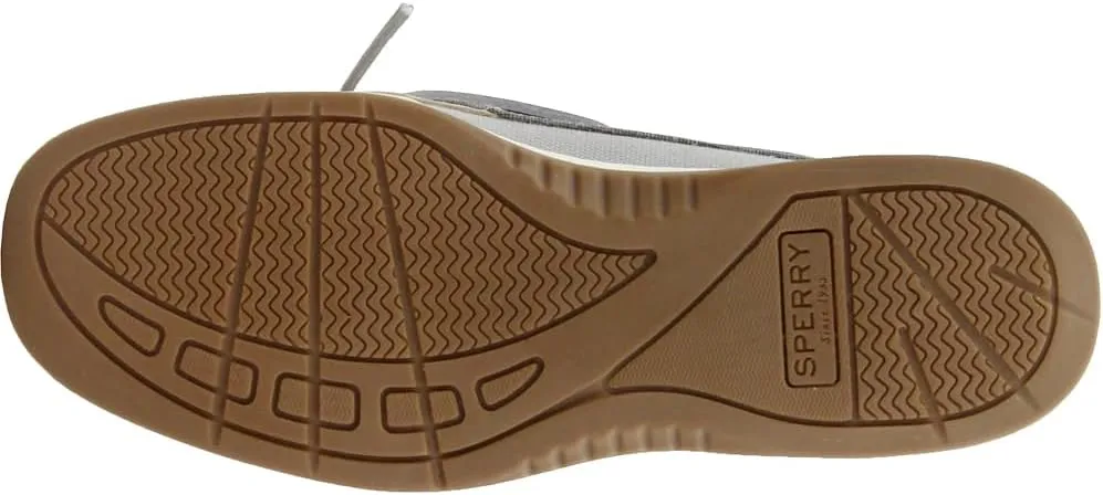 Sperry Womens Angelfish Linen Boat Flats Casual - Grey